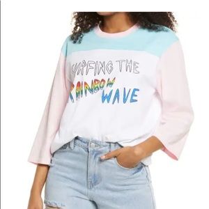 BP. Colorblock 3/4 sleeve graphic tee NWT size 3X